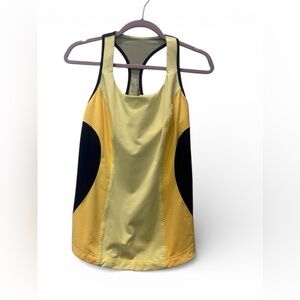Yellow and Black Women's Lululemon Tank Top